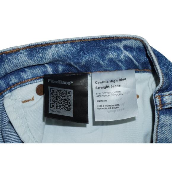 Reformation Jeans Women’s Size 28 – Tangier Wash Straight Leg High Rise Denim - Picture 6 of 9